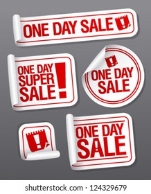 One Day Sale stickers set.