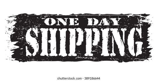 one day shipping icon, vector illustration