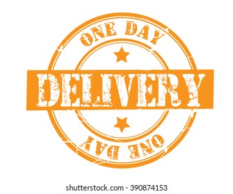 one delivery on a white, vector illustration