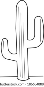 one desert cactus illustration icon