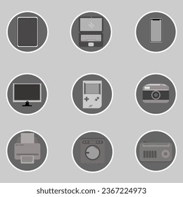 one of the design works that I created is an icon for electronic goods, which can be used for digital and print media