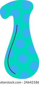 Ilustración vectorial de fuente de dibujos animados de un dígito
