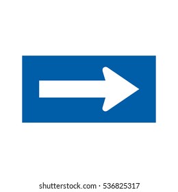 One Direction, large arrow sign right, direction of movement