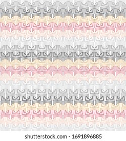One directional pattern with color combinations of black, pearl river, cerise and canary