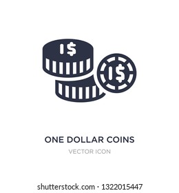 one dollar coins icon on white background. Simple element illustration from Business concept. one dollar coins sign icon symbol design.