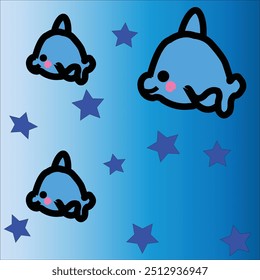 FONDO TEMÁTICO DE UN DELFÍN CON DISEÑO SIMPLE