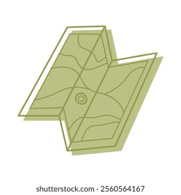 One doodle map color. Clip art for your projects.