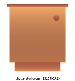 One door nightstand icon. Cartoon of one door nightstand vector icon for web design isolated on white background