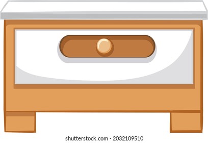 One drawer cabinet for interior design  illustration