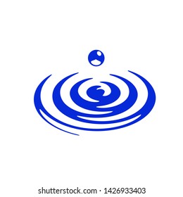 One drop water with ripple effect, icon design for business