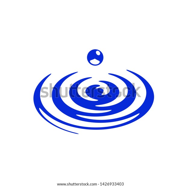 One Drop Water Ripple Effect Icon Stock Vector (Royalty Free) 1426933403