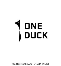 one duck clever simple logo