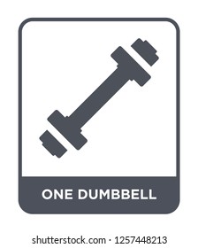 one dumbbell icon vector on white background, one dumbbell trendy filled icons from Measurement collection, one dumbbell simple element illustration