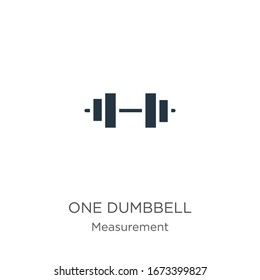 One dumbbell icon vector. Trendy flat one dumbbell icon from measurement collection isolated on white background. Vector illustration can be used for web and mobile graphic design, logo, eps10