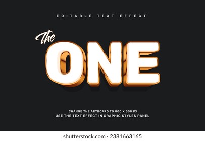 The one editable text effect template