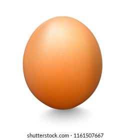 One egg is cream colored on a white background.