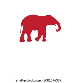 one elephant vector minimalist illustration