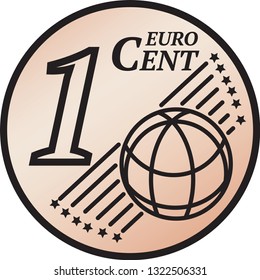 One Euro Cent Coin