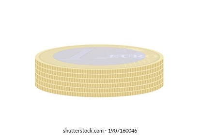 One euro coin set. vector illustration