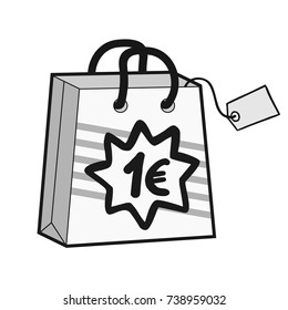 one euro price shop bag