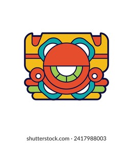 one eye aztec design logo