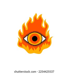 One eye in the flames, a fire that has an eye