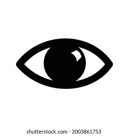 un icono ocular sobre el diseño de un vector de fondo blanco