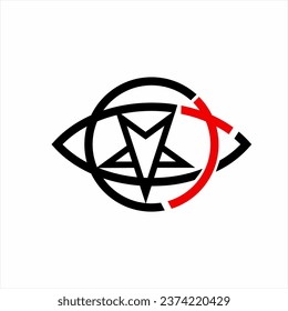 Ein Logo-Design mit Pentagram und Kreuz...