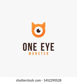 An One Eye Monster With Big Ear Logo Design