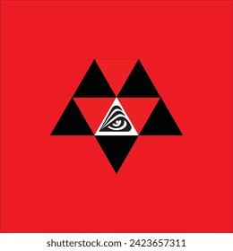 Logo vectorial de signo de ojo.