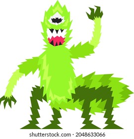 one eye spider monster illustration