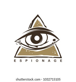 one eye theme sign template vector
