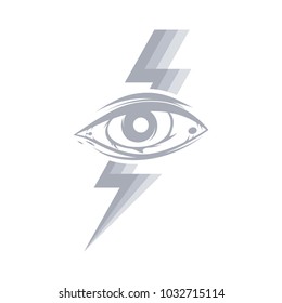 one eye theme sign template vector