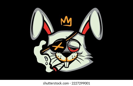 one eyed king rabbit drawing