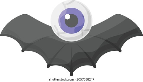 One Eyed Monster with Bat Wings Concept, Flying Monsters Vector Icon Design, Halloween costume Symbol, Holiday Celebrations Sign, Saints Eve festivals Stock illustration