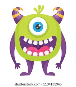 
An One Eyed Monster With Open Mouth And Angry Mood Giving The Concept Of Mike Wazowski Monster 
