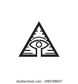 one eyed pyramid logo design. design for the brand.