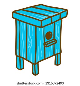 One family beehive icon. Hand drawn illustration of one family beehive vector icon for web design