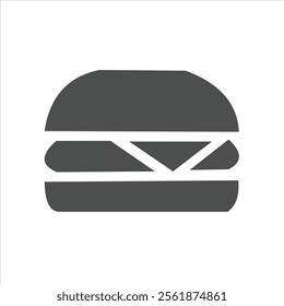 one fast food burger vector logo design
