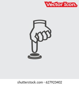 one finger click icon isolated sign symbol and flat style for app, web and digital design. Vector illustration.