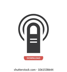 One finger click vector icon 