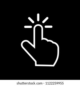 One finger click vector icon