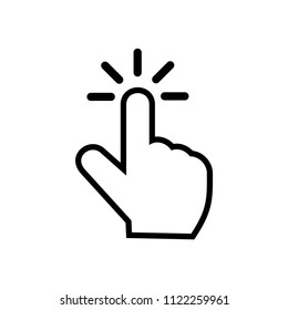 One finger click vector icon