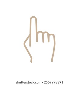 one finger hand icon sign symbol,