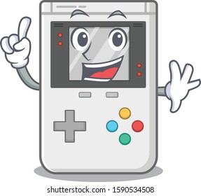 One Finger handheld game Scroll in mascot cartoon character style