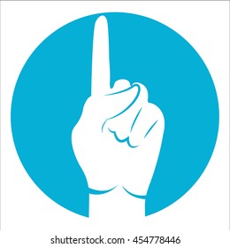 one finger icon