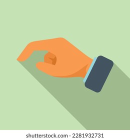 One finger icon flat vector. Ok palm. Up point