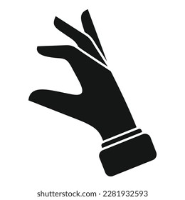 One finger icon simple vector. Ok palm. Up point