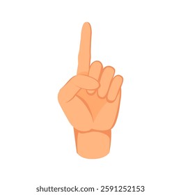 One finger up or number count concept design vector illustration