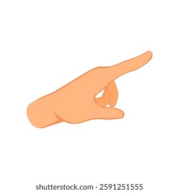 One finger up or number count or pointing gesture concept design vector illustration, side view